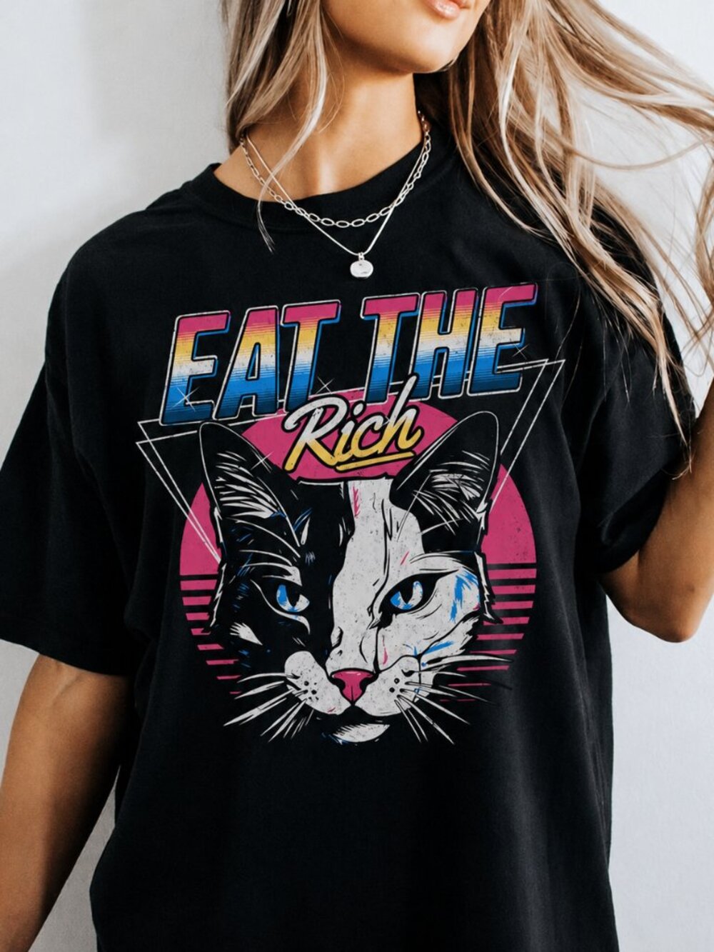 Funny Cat Meme Feminist Graphic Tee, Subtle Activist Statement Shirt